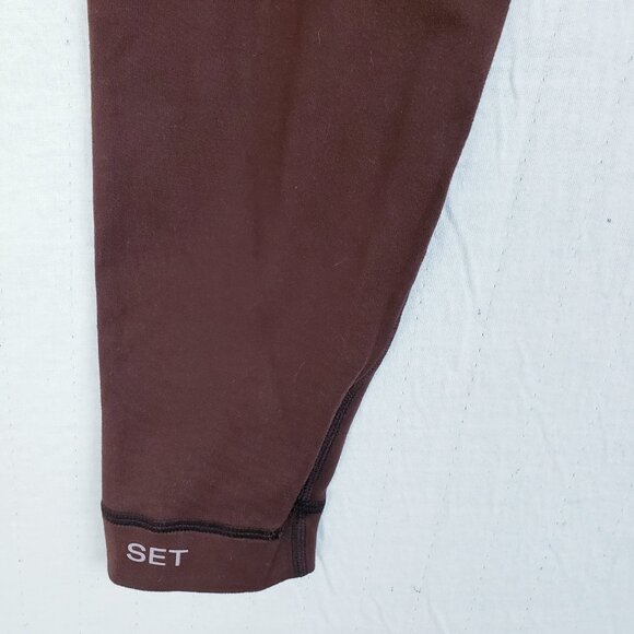 SET Active Performance Leggings in Coco size S Brown Athleisure Gym Running - Picture 3 of 10